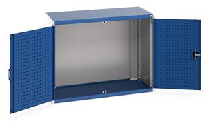 40022013.** cubio cupboard with perfo doors. WxDxH: 1300x650x1000mm. RAL 7035/5010 or selected